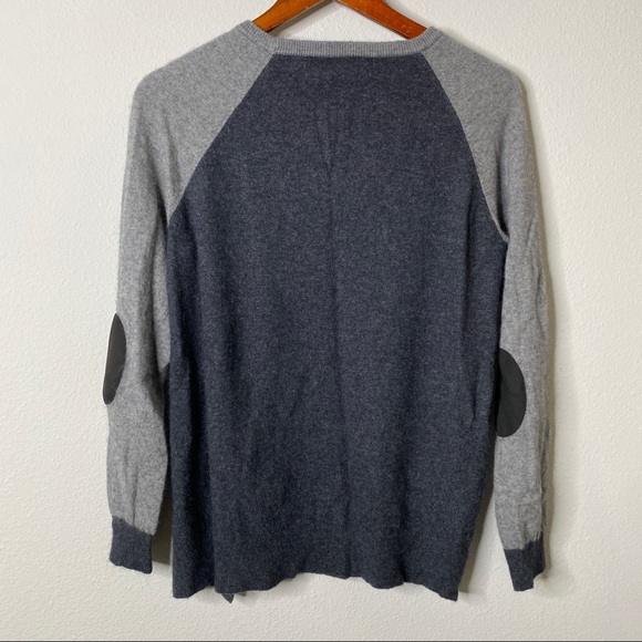 J Crew Wool Blend Side Button Color Block Sweater Large - Picture 9 of 9
